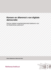 Kansen en dilemma`s van digitale democratie