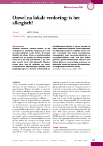 Onwel na lokale verdoving: is het allergisch?
