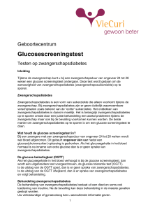 Glucosescreeningstest - Testen op zwangerschapsdiabetes