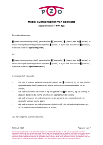 Model-overeenkomst van opdracht (opdrachtnemer = eenmanszaak)