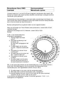 Leertaak menstruele cyclus