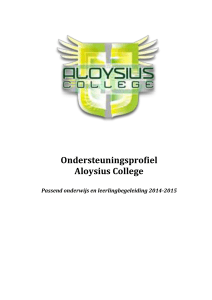 Ondersteuningsprofiel Aloysius College Den Haag