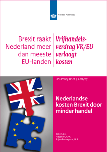 Nederlandse kosten Brexit door minder handel
