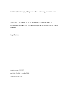 Bachelorscriptie archeologie, richting Science Based Archaeology