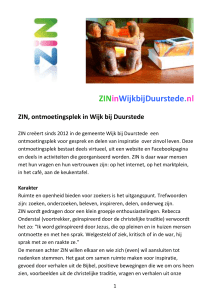 ZINinWijkbijDuurstede.nl ZIN, ontmoetingsplek in Wijk bij Duurstede