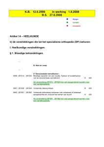 Nomenclatuur van de geneeskundige verstrekkingen