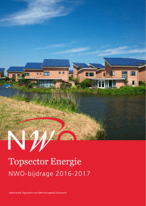 Topsector Energie NWO-bijdrage 2016-2017