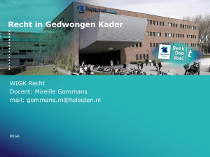 PowerPoint-presentatie - Werken in Gedwongen Kader