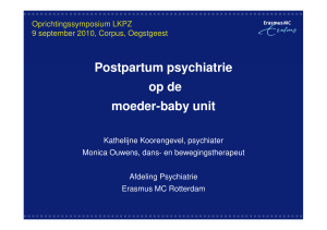 Postpartum psychiatrie op de moeder