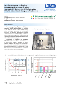 Development and evaluation of DNA amplicon quantification.