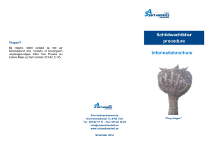 Schildwachtklier procedure Informatiebrochure