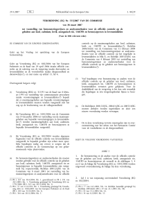 VERORDENING (EG) Nr. 333/2007 VAN DE COMMISSIE van 28