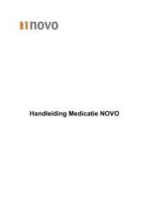 Handleiding Medicatie NOVO - Kennisplein gehandicaptensector