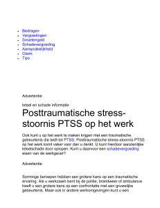 PTSS op het werk? Posttraumatische stress