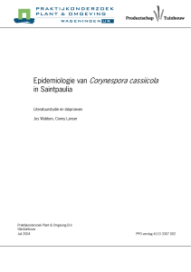Epidemiologie van Corynespora cassiicola - Library