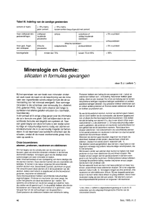 Mineralogie en Chemie