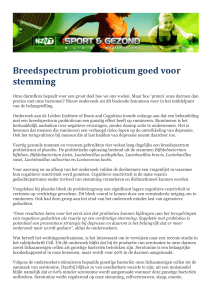 Printversie Breedspectrum probioticum goed voor stemming