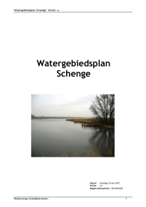 Watergebiedsplan Schenge - Waterschap Scheldestromen