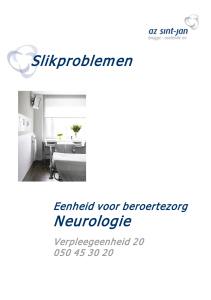 Slikproblemen Neurologie - AZ Sint-Jan