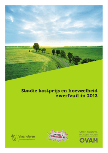 Studie kostprijs en hoeveelheid zwerfvuil in 2013