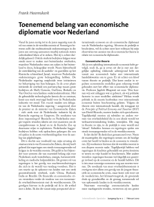 Toenemend belang van economische diplomatie voor Nederland