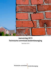 Jaarverslag 2015 Technische commissie bodembeweging