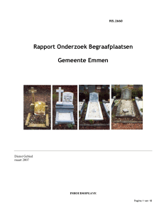 Rapport Onderzoek Begraafplaatsen Gemeente Emmen