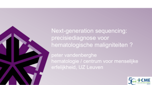 Genpanels in de hematologie en oncologie