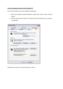 Internet beveiliging instellen onder Windows XP