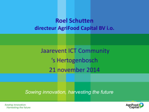 Sowing innovation, harvesting the future Roel Schutten directeur