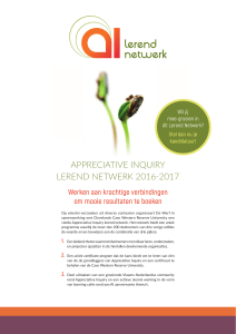 appreciative inquiry lerend netwerk 2016-2017