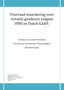 Voorraad waardering voor virtuele goederen volgens IFRS en Dutch