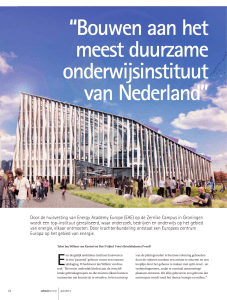 “Bouwen aan het meest duurzame onderwijs instituut van Nederland”