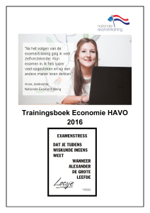 Trainingsboek Economie HAVO 2016
