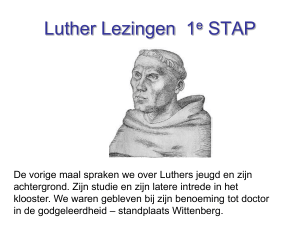 Luther Lezingen 1e STAP