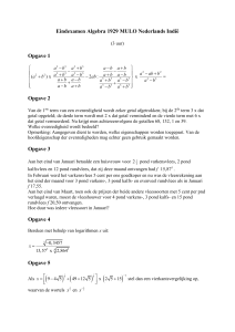 Eindexamen Algebra 1917 MULO Nederlands Indië
