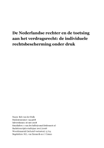 De Nederlandse rechter en de toetsing aan het verdragsrecht: de