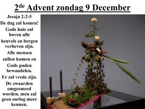 2de Advent zondag 9 December