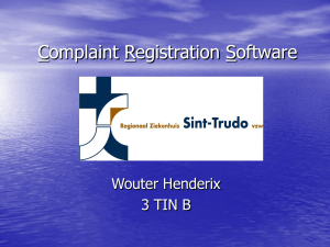 Complaint Registration Software
