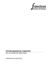 fotodynamische therapie bij actinische keratose