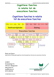 (Deficiënte) cognitieve functies in relatie tot de executieve
