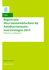 Registratie discriminatieklachten bij