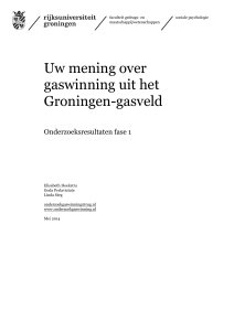 Uw mening over gaswinning uit het Groningen