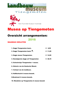 Arrangement: nr - Landbouwmuseum Tiengemeten