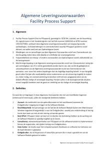 Algemene Leveringsvoorwaarden Facility Process