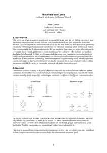 Biochemie van Leven 1. Introductie 2. Koolstof