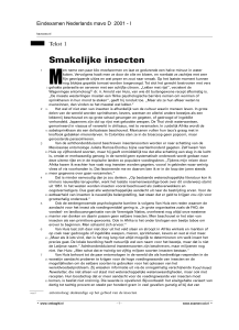 Smakelijke insecten - examen