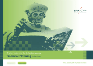 IFP Factsheet Mastercourse Financiele Planning