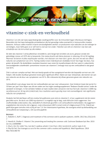 Printversie Vitamine C Zink en verkoudheid