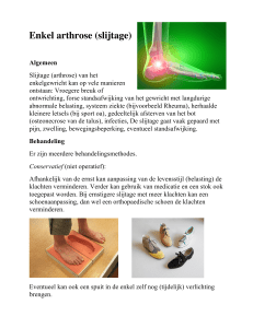 Enkel arthrose (slijtage) - Orthopedie Midden Limburg